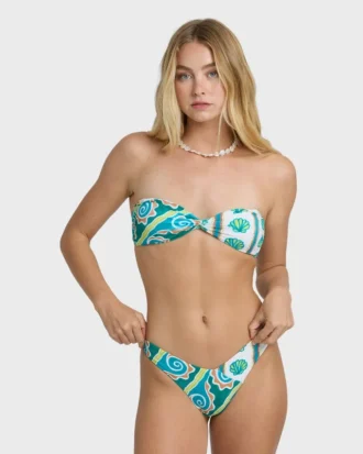 Top de biquíni bandeau Salty Waves Twist