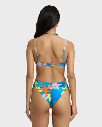 Top de biquíni com aro Agua Flores Leah