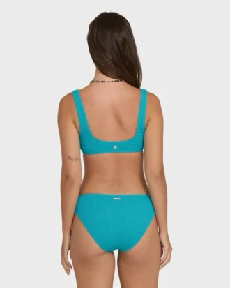 Top de biquíni de verão com decote redondo