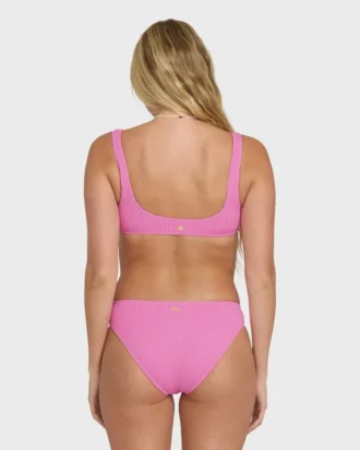 Top de biquíni de verão com decote redondo